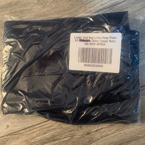 NWT LANDS' END IRON KNEE STAIN/WRINKLE RESISTANT CHINO PANTS NAVY 5 - Picture 7 of 10